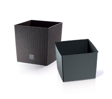 Кашпо для цветов Prosperplast Rato Low 15,8+11л, венге