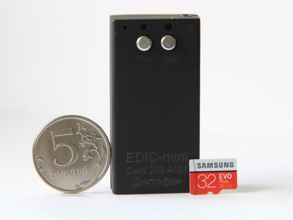 Мини диктофон Edic-Mini Card24S A101