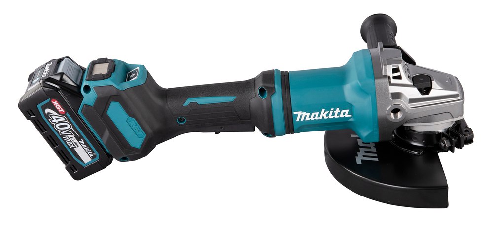 Угловая шлифмашина аккумуляторная Makita GA038GT201 XGT BL 40В, 230 мм, 6600 об/мин, 2х5,0 Ah
