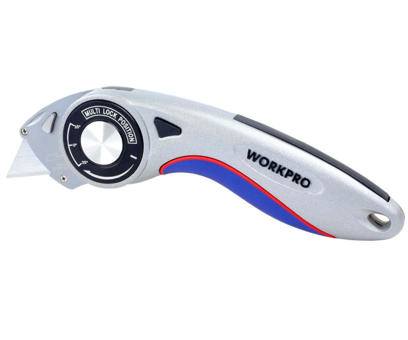 Нож с поворотным лезвием, алюминиевый +6 лезвий WORKPRO