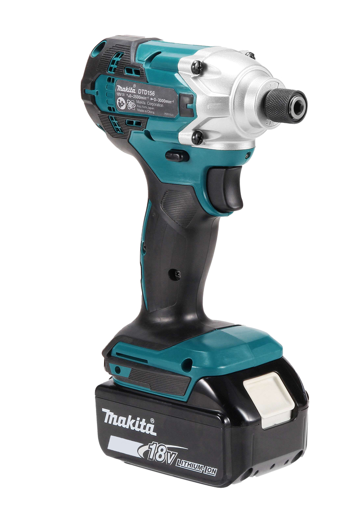 Шуруповерт ударный аккумуляторный Makita DTD156Z 18В, 155 Нм, 2500 об/мин, без акб и ЗУ
