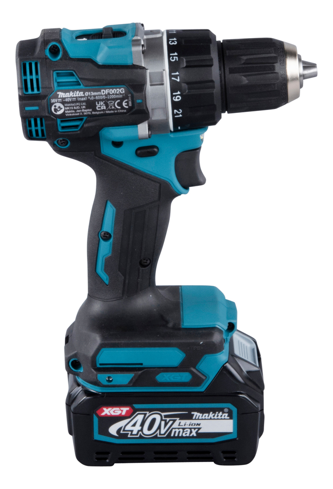 Дрель-шуруповерт аккумуляторная Makita DF002GD201 XGT 40В, 2х2.5 Ач Li-ion, 65 Нм, 2200 об/мин