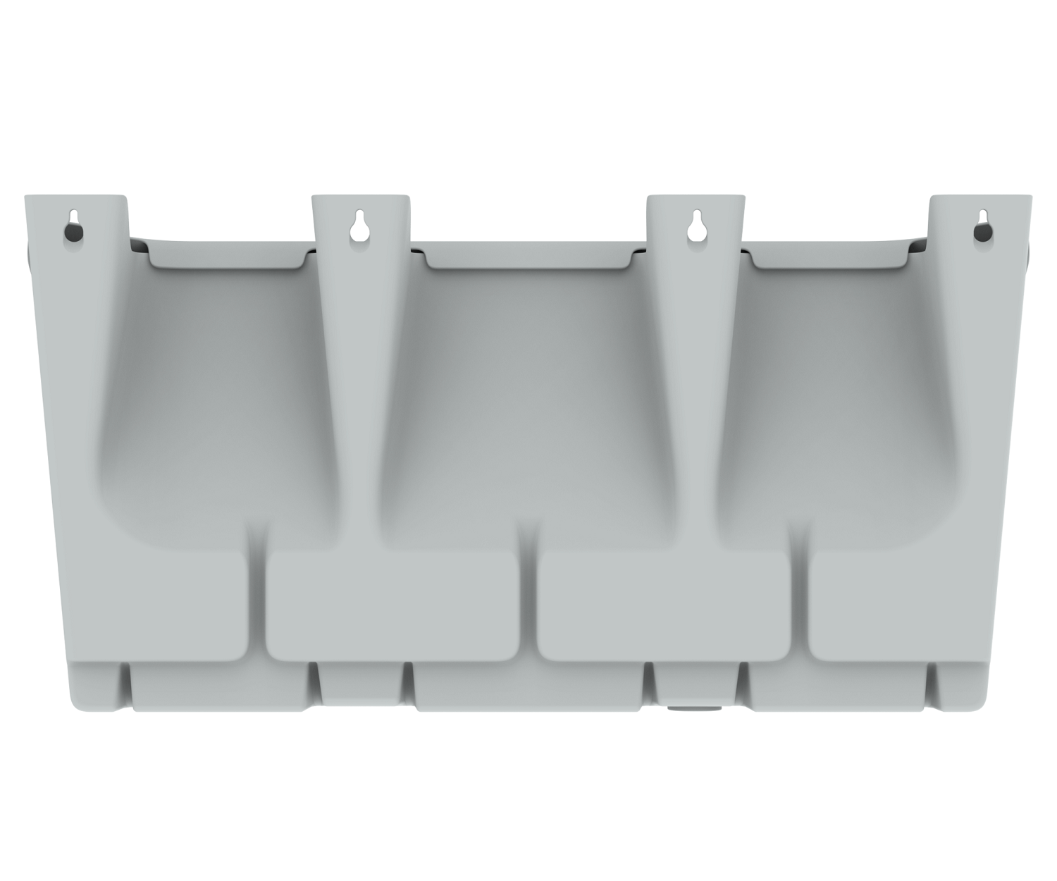 Фитомодуль с системой прикорневого полива 2л х3 (настенное кашпо) (59х25х27 см) (серый), комплект 9 шт