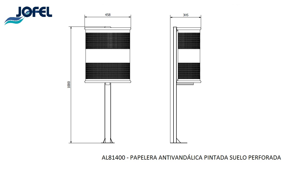 Урна поворотная Jofel AL81400 40л