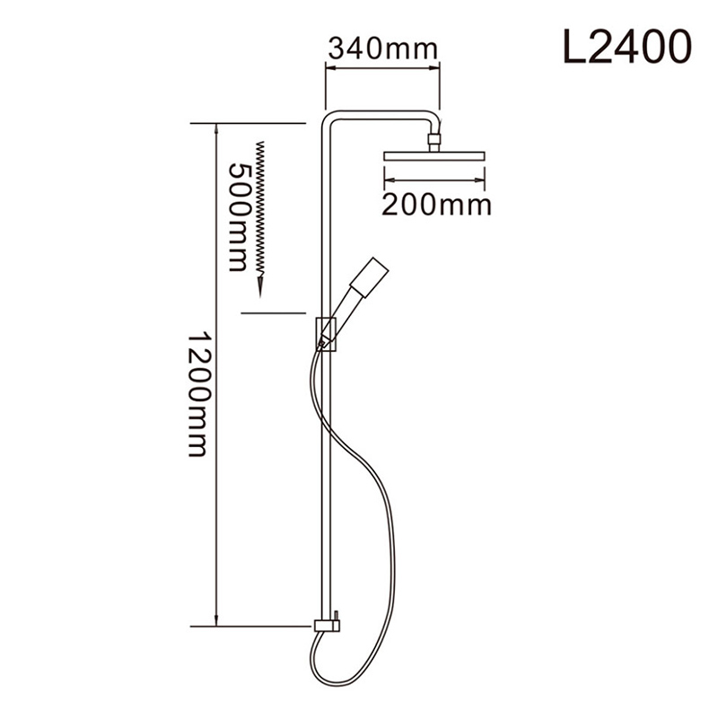 ДУШЕВАЯ СТОЙКА LEDEME L2400 С ТРОПИЧЕСКИМ ДУШЕМ
