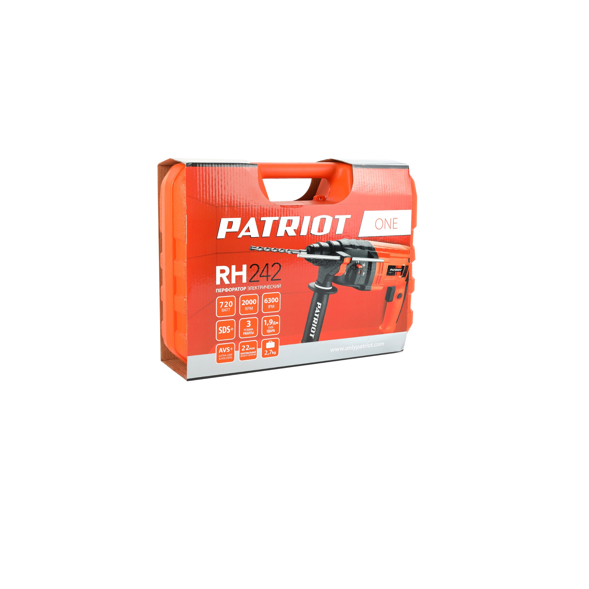 Перфоратор PATRIOT RH 242, SDS+, 720 Вт