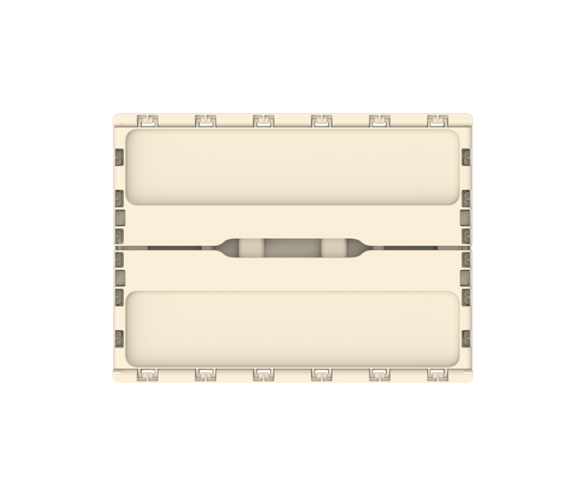 Ящик складной с кнопками-фиксаторами слоновая кость АП 484, комплект 14 штук