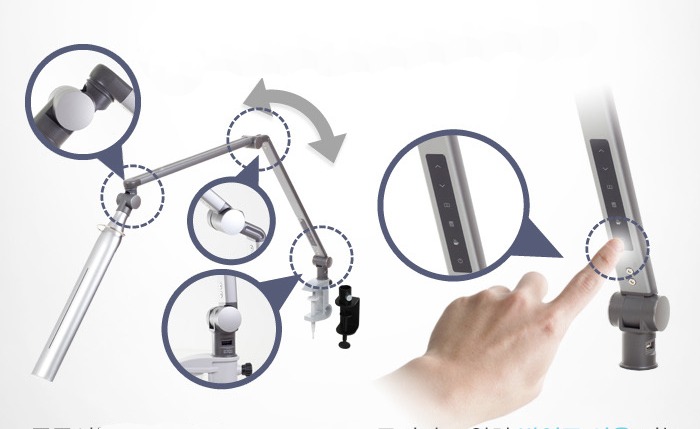 Профессиональный светодиодный светильник на струбцине Diasonic DL-100PH белый