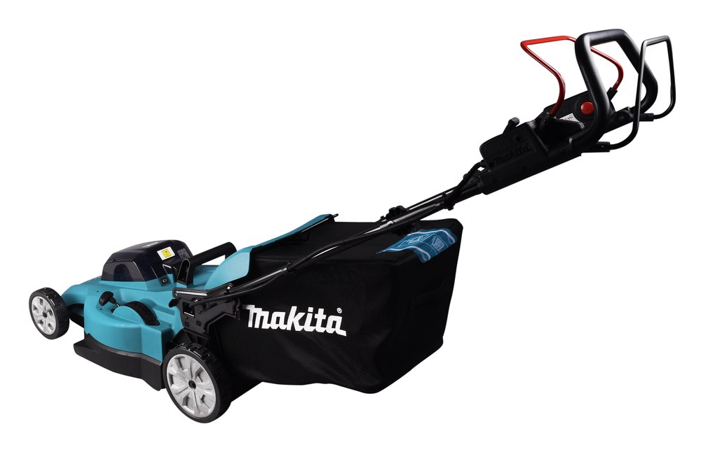 Газонокосилка аккумуляторная Makita DLM538CT2 LXT 2х18 В, 860 Вт, дека 53 см, 70 л, 4в1, XPT, (2xBL1850B, DC18SH)