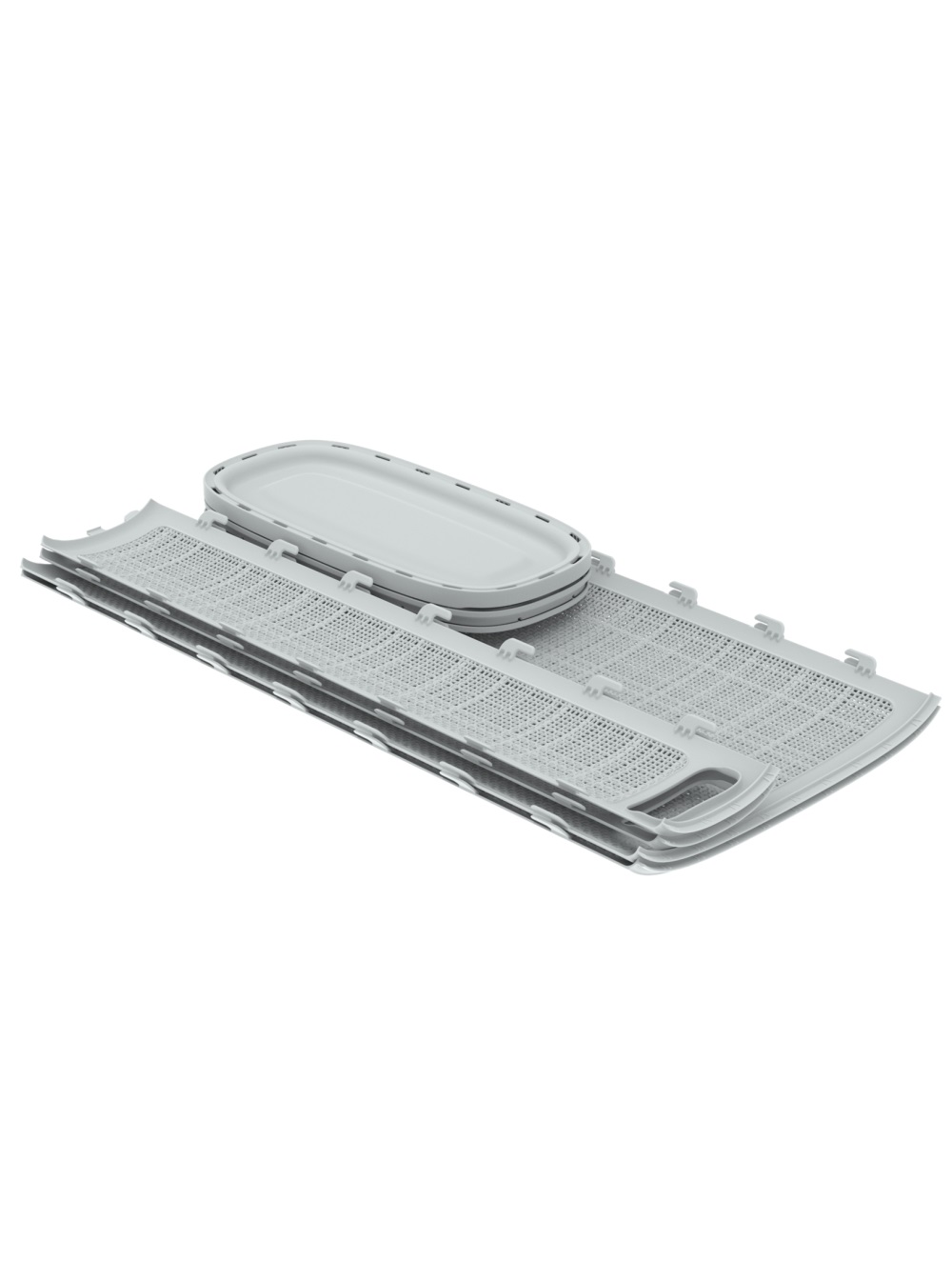 Плетёная корзина для белья сборная «Лён» 60 л (43х20х80 см) серый