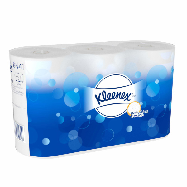 Туалетная бумага в стандартных рулонах Kimberly-Clark Kleenex Professional двухслойная 600 8441
