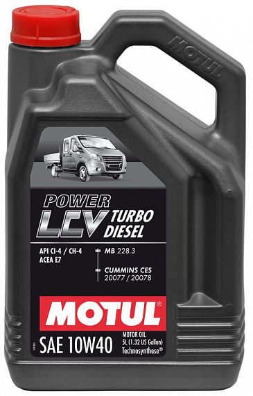 Моторное масло MOTUL POWER LCV TURBO DIESEL 10W40 (5 л.)