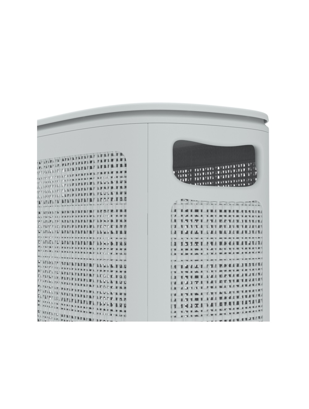 Плетёная корзина для белья сборная «Лён» 60 л (43х20х80 см) серый