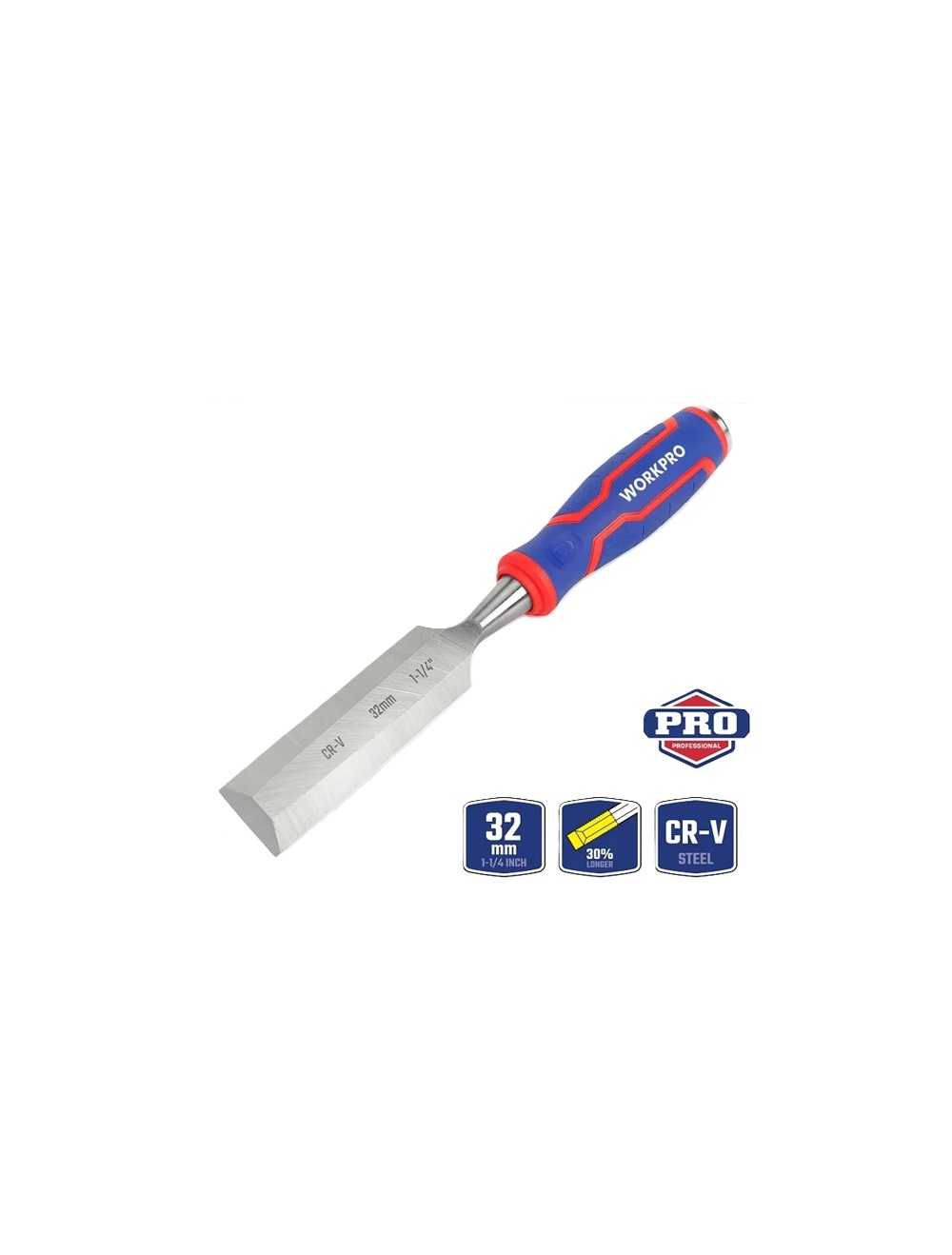 Стамеска-долото для высоких нагрузок 32 мм WORKPRO