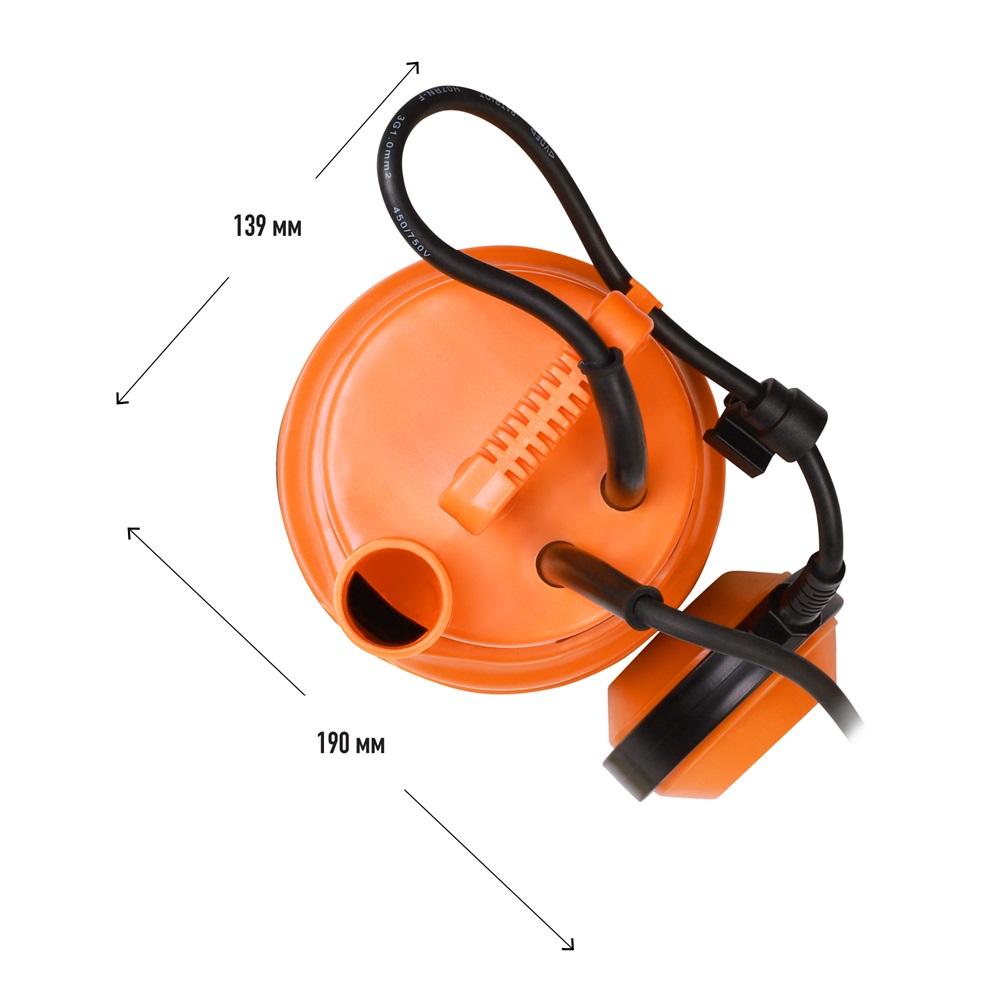 Насос дренажный PATRIOT F 300  для чистой воды, 250 Вт