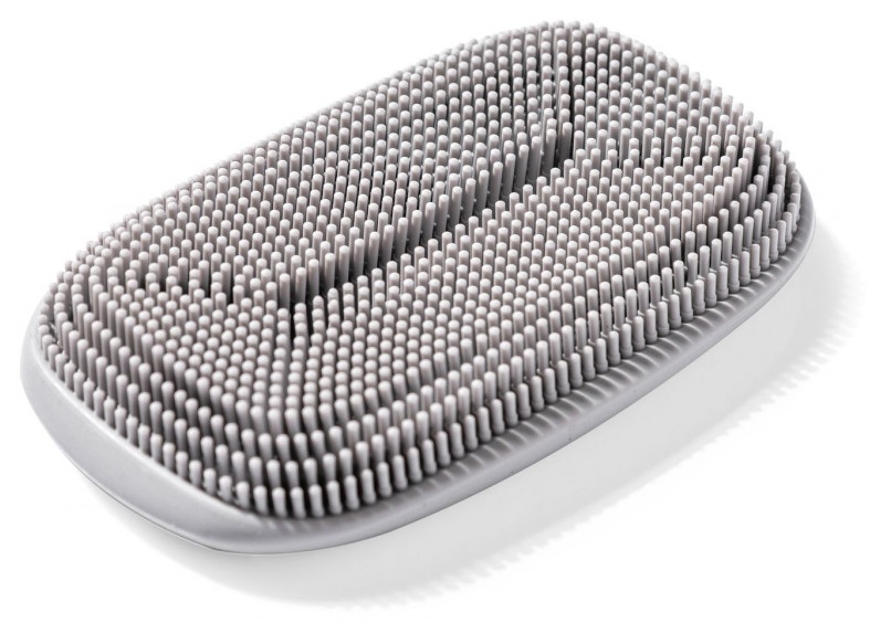 Силиконовая мыльница с щеткой KF Pastel