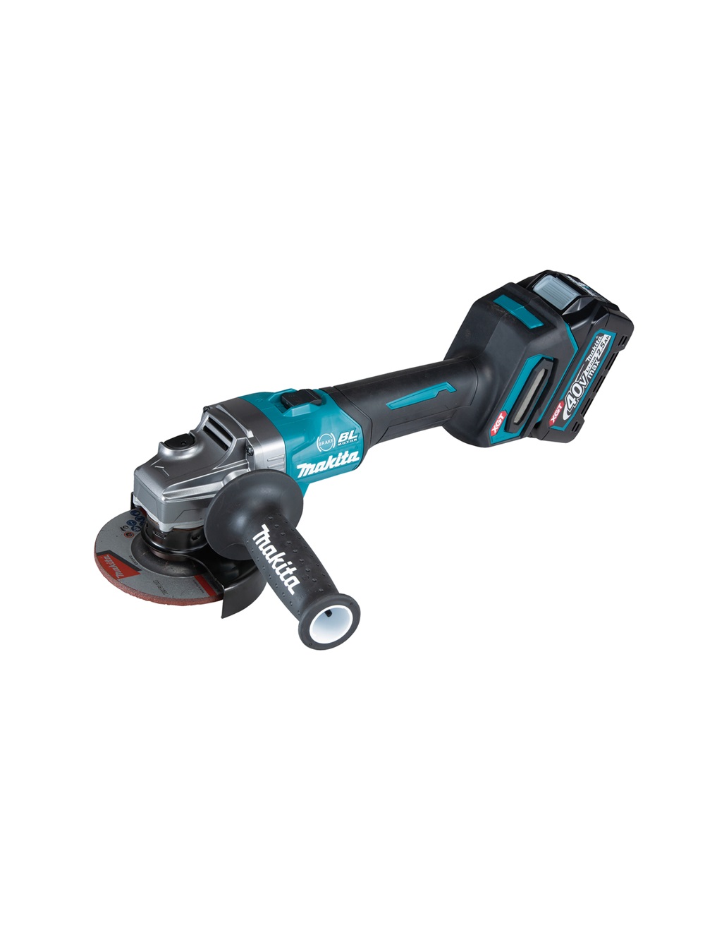 Угловая шлифмашина аккумуляторная Makita GA004GM201 XGT BL 40В, 115 мм, 8500 об/мин
