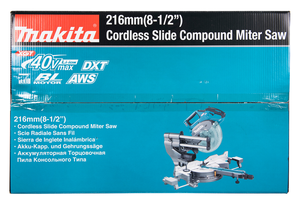 Пила торцовочная аккумуляторная консольная Makita LS002GZ01 XGT 40В, 216 мм, без акб и ЗУ