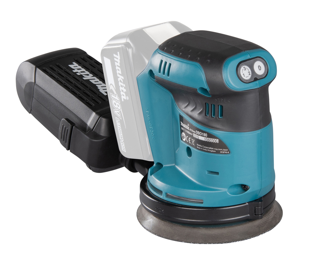 Эксцентриковая шлифовальная машина аккумуляторная Makita DBO180Z LXT 18В, 125 мм, без акб и ЗУ