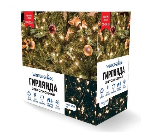 Электрическая гирлянда Winter Glade 1000 ламп белый LED