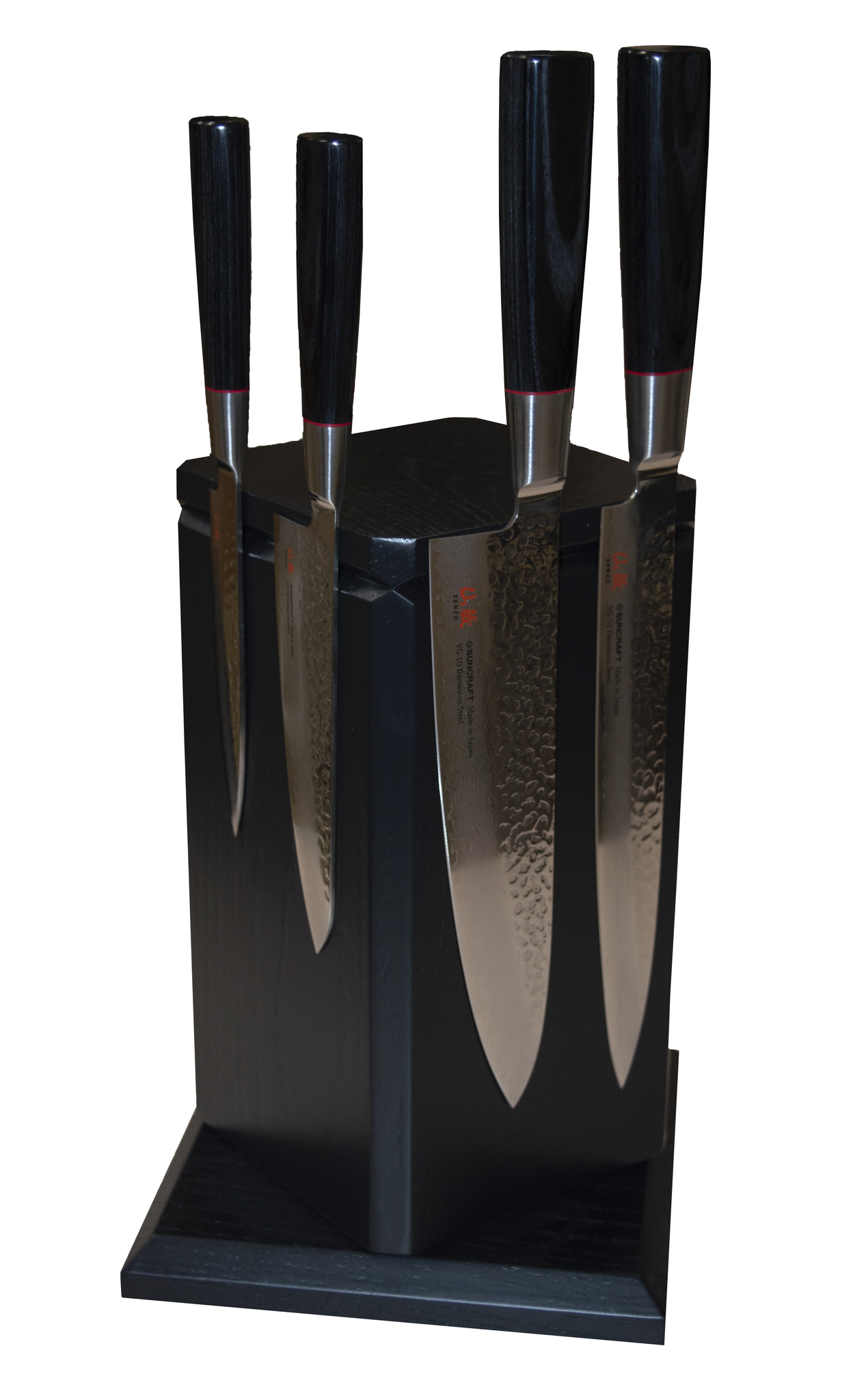 Подставка магнитная вертикальная для 8 ножей, черный дуб