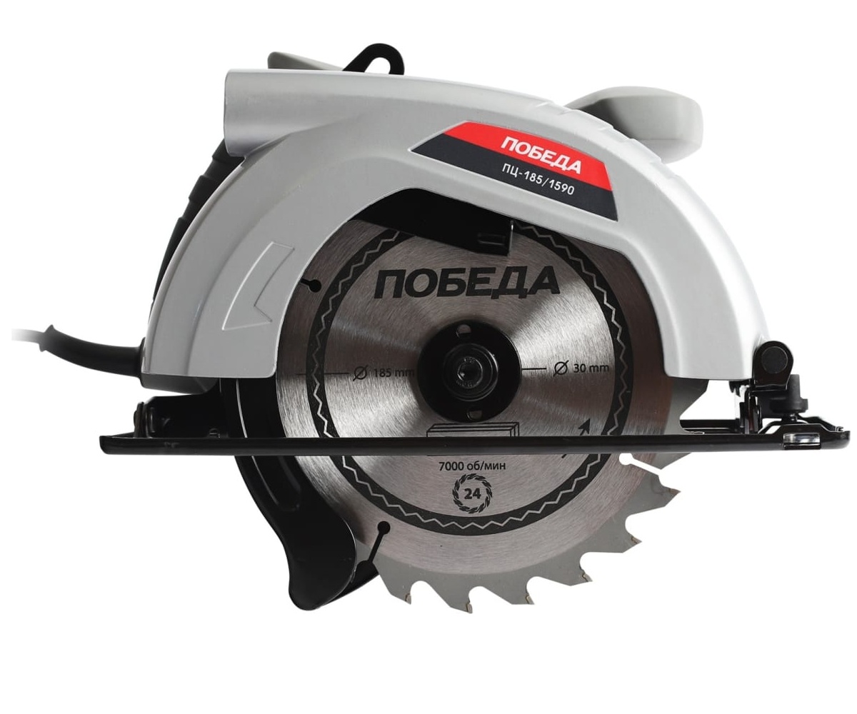 Пила циркулярная ПОБЕДА ПЦ-185/1590, 1200 Вт, пильный диск 185 мм