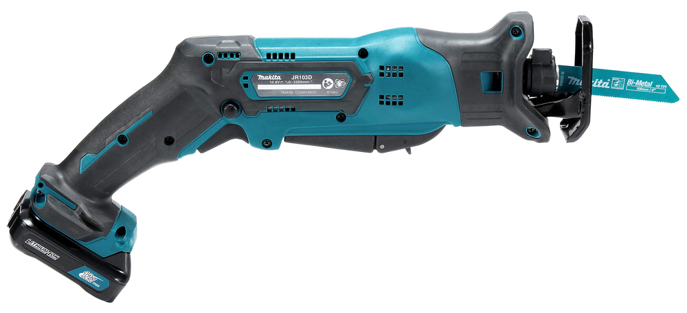 Пила сабельная аккумуляторная Makita JR103DZ 10.8В, Li-ion, 0-3300 об/мин, 13 мм, без акб и ЗУ