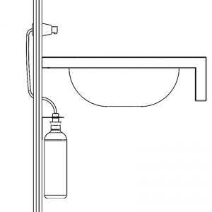 Дозатор жидкого мыла монтируемый на стену, цилиндр, матовый MERIDA DWM104