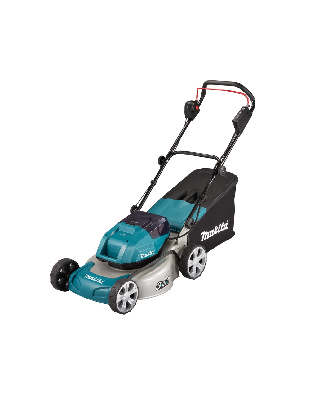Газонокосилка аккумуляторная Makita DLM460PT2 LXT BL 2х18В, металлическая дека 46 см, травосбор 50 л, 3в1, BL1850Bx2 ш, без ЗУ