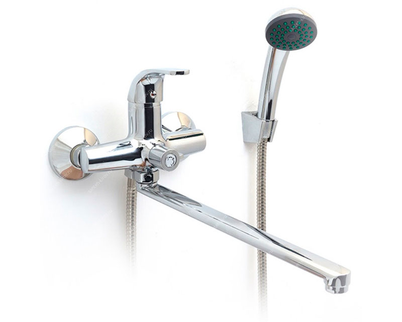 СМЕСИТЕЛЬ ДЛЯ ВАННЫ И ДУША LEDEME L2235, ДЛИННЫЙ ИЗЛИВ