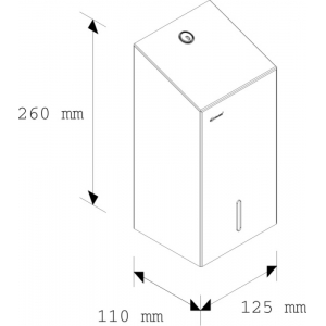 Диспенсер для туалетной бумаги в листах металлический (матовый) MERIDA BSM401