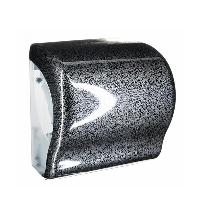 Автоматический диспенсер бум. полотенец в рулонах MERIDA UNIQUE GLAMOUR BLACK LINE Lux Cut CUH369