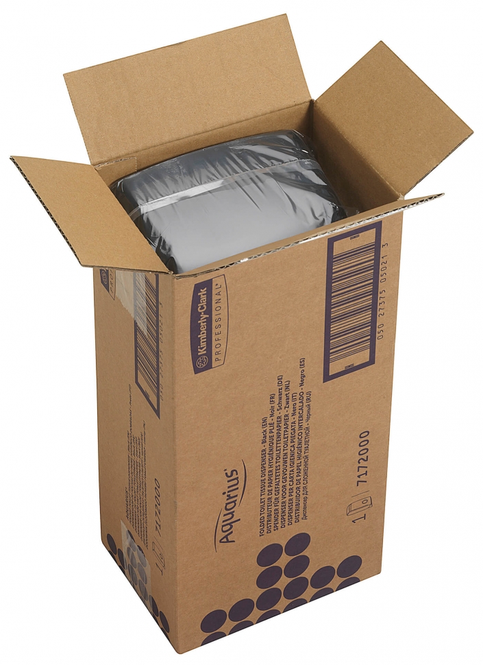 Диспенсер для туалетной бумаги в пачках Kimberly-Clark AQUARIUS черный 7172