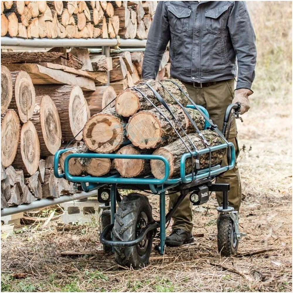 Аккумуляторная самоходная тележка Makita DCU180Z 18В, грузоподъемность 130 кг., 12 градусов подъем, 2 скорости вперед, без акб и З/У