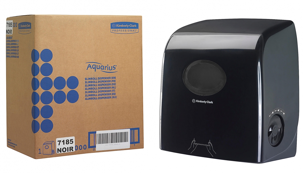 Диспенсер для рулонных полотенец Kimberly-Clark Aquarius Slimroll чёрный 7185