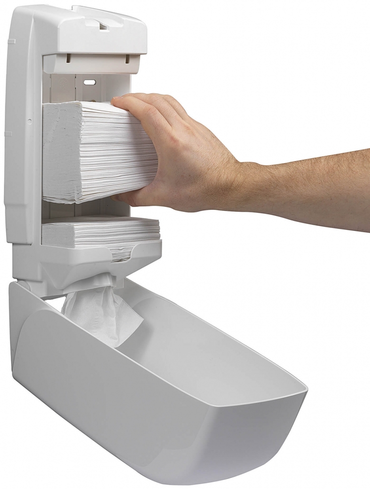 Диспенсер для туалетной бумаги в пачках Kimberly-Clark AQUARIUS белый 6946