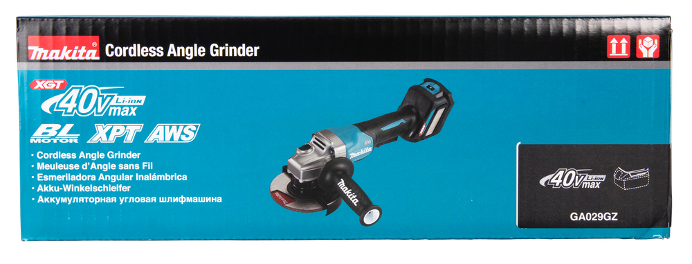 Угловая шлифмашина аккумуляторная с регулировкой оборотов Makita GA029GZ XGT BL 40В, 125 мм, 3000-8500 об/мин, без акб и ЗУ