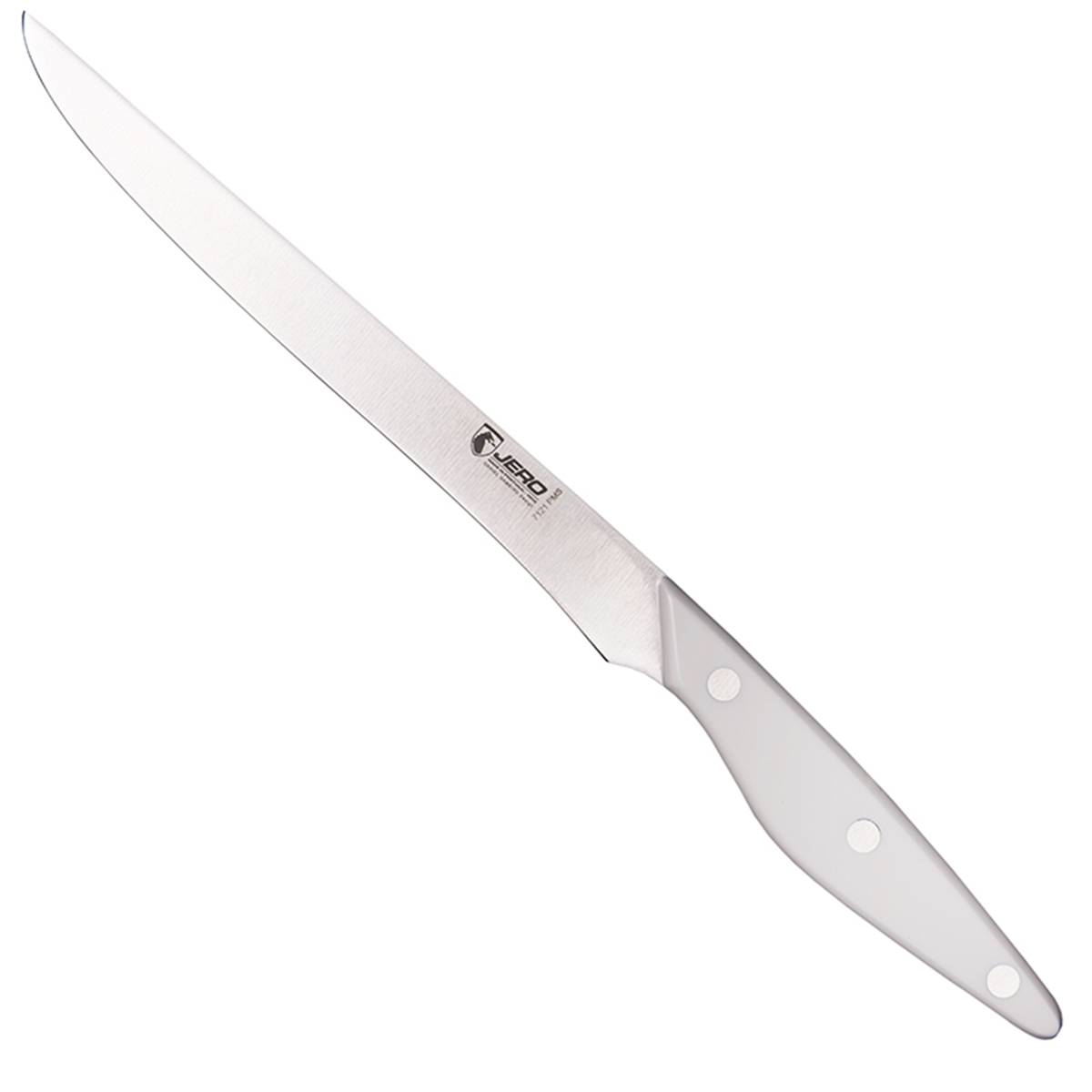 Нож слайсер для тонкой нарезки Jero Coimbra 21 см рукоять - Corian DuPont (акриловый камень)