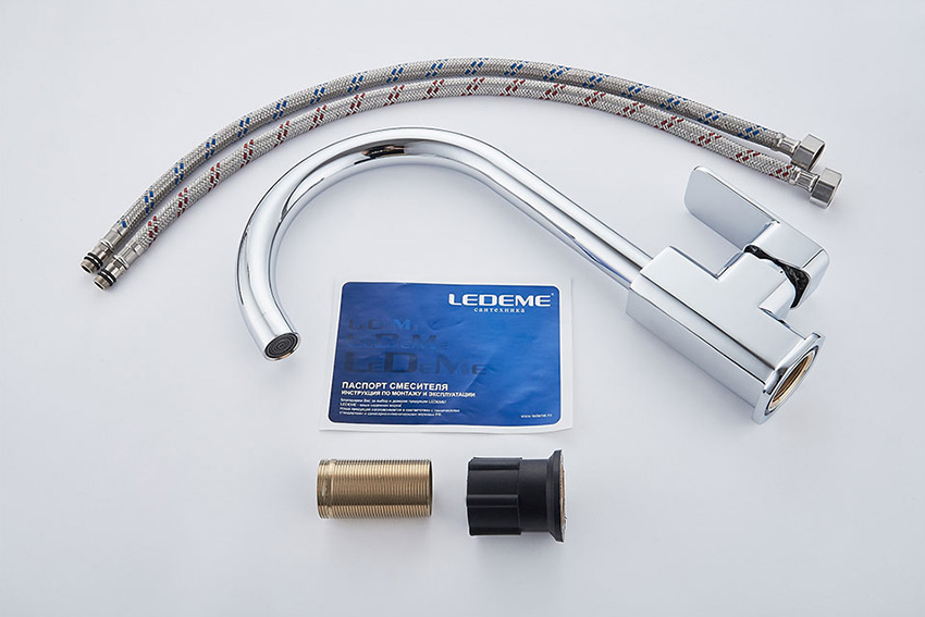 СМЕСИТЕЛЬ ДЛЯ КУХНИ LEDEME L4033-2 БОКОВОЙ