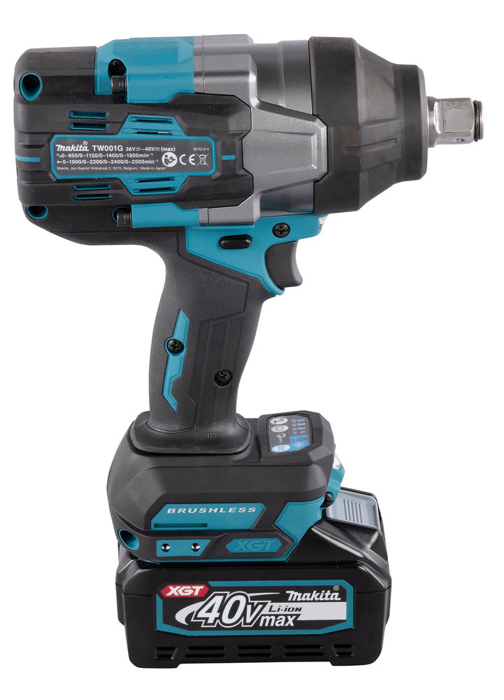 Гайковерт ударный аккумуляторный Makita TW001GM201 XGT 40В, 2х4.0 Ач, 3/4\", 1800 Нм, 0 – 1800 об/мин