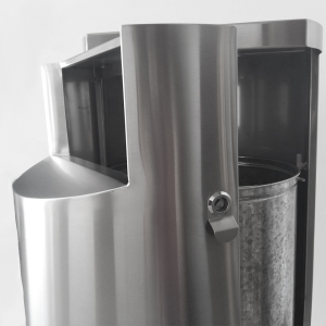 Мусорный бак, запираемый MERIDA, матовый металл, 90х40 см KIM171