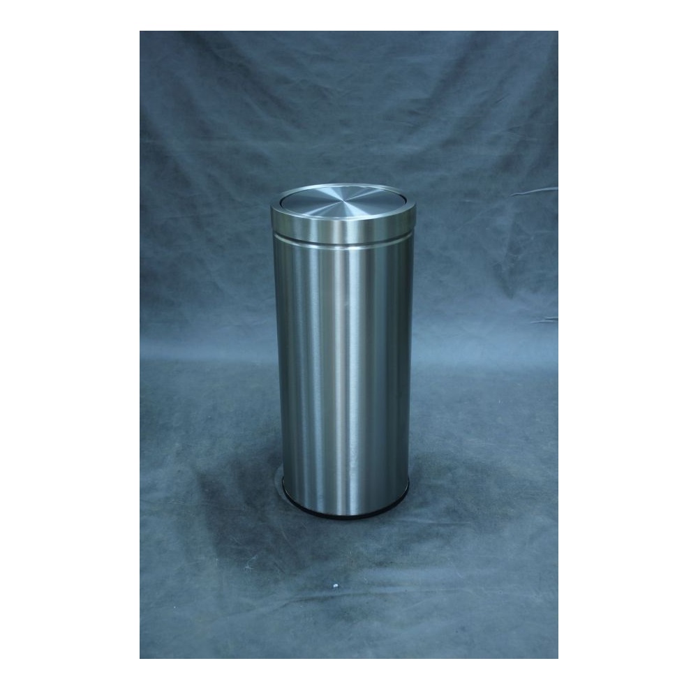 Урна для мусора c плавающей крышкой "Ву-Тенг" шлифованная, 80 л