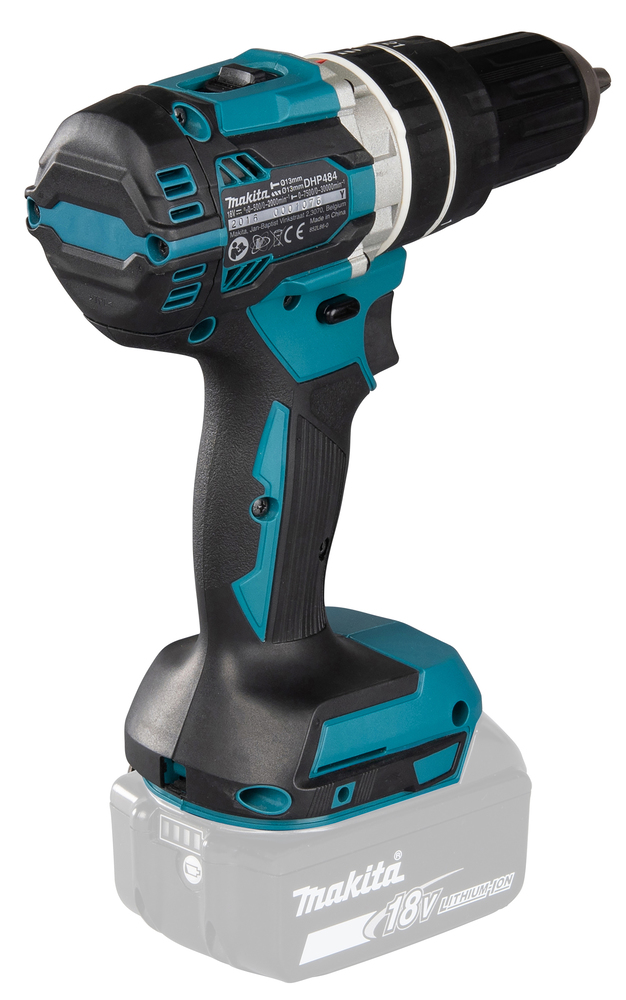 Ударная дрель-шуруповерт аккумуляторная Makita DHP484Z LXT 18В, 54 Нм, 2000 об/мин, без акб и ЗУ