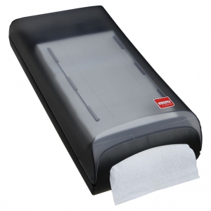 Диспенсер MERIDA FATO для бумажных салфеток, черный, пластик, настольный или настенный GJC003