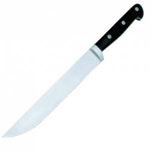 Нож разделочный кованый 20 см черная рукоять ПОМ
