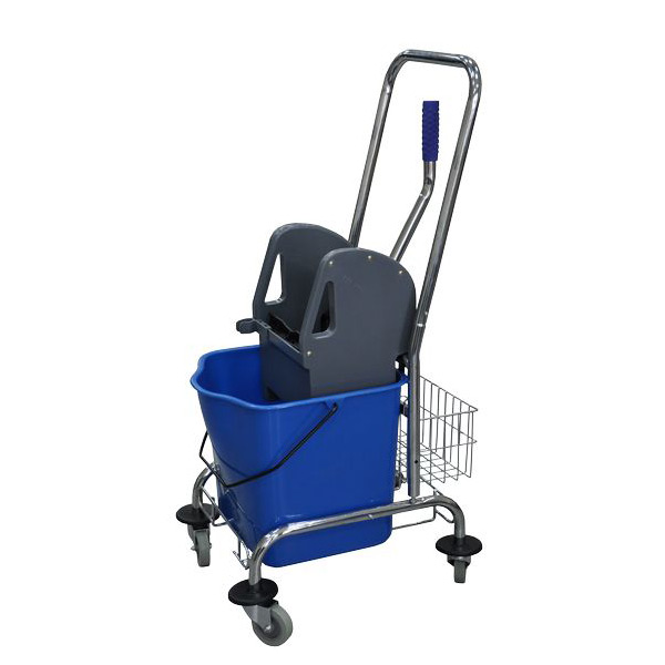 Тележка уборочная Ksitex-029AL 1-ведёрная с механизмом отжима 25л