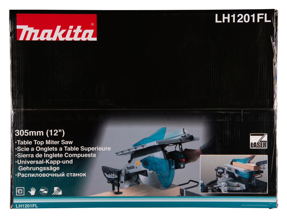 Пила торцовочная комбинированная Makita LH1201FL 1650 Вт, 305 мм, 3800 об/мин