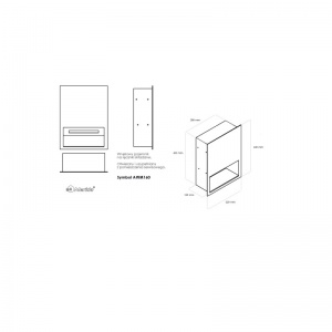 Диспенсер бумажных полотенец, встраиваемый в стене "MERIDA DRAGON VANDALPROOF" AWM160