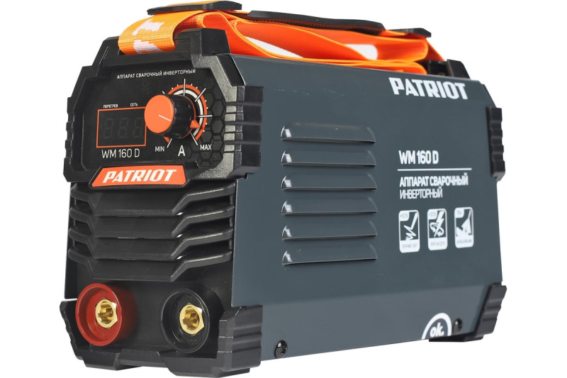 Сварочный аппарат инверторный PATRIOT WM 160D MMA 6,8кВт, 160А
