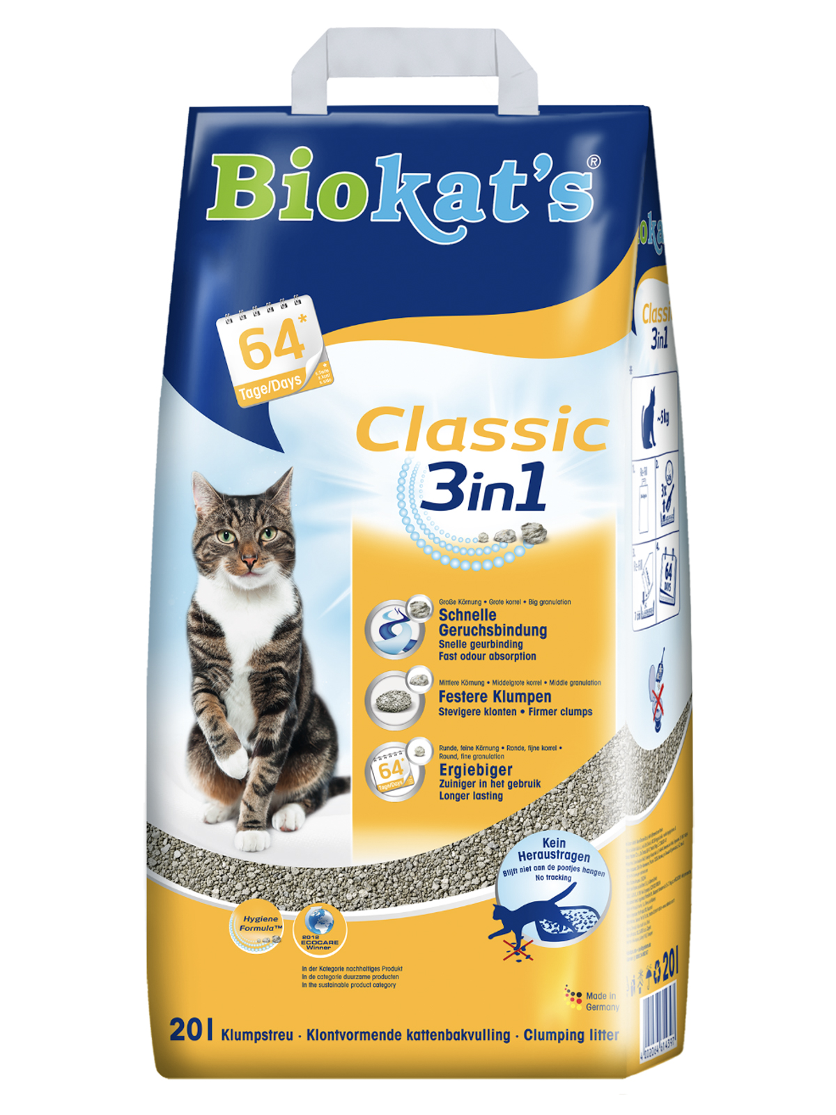 BIOKAT'S CLASSIC наполнитель комкующийся 20 л (20 кг)